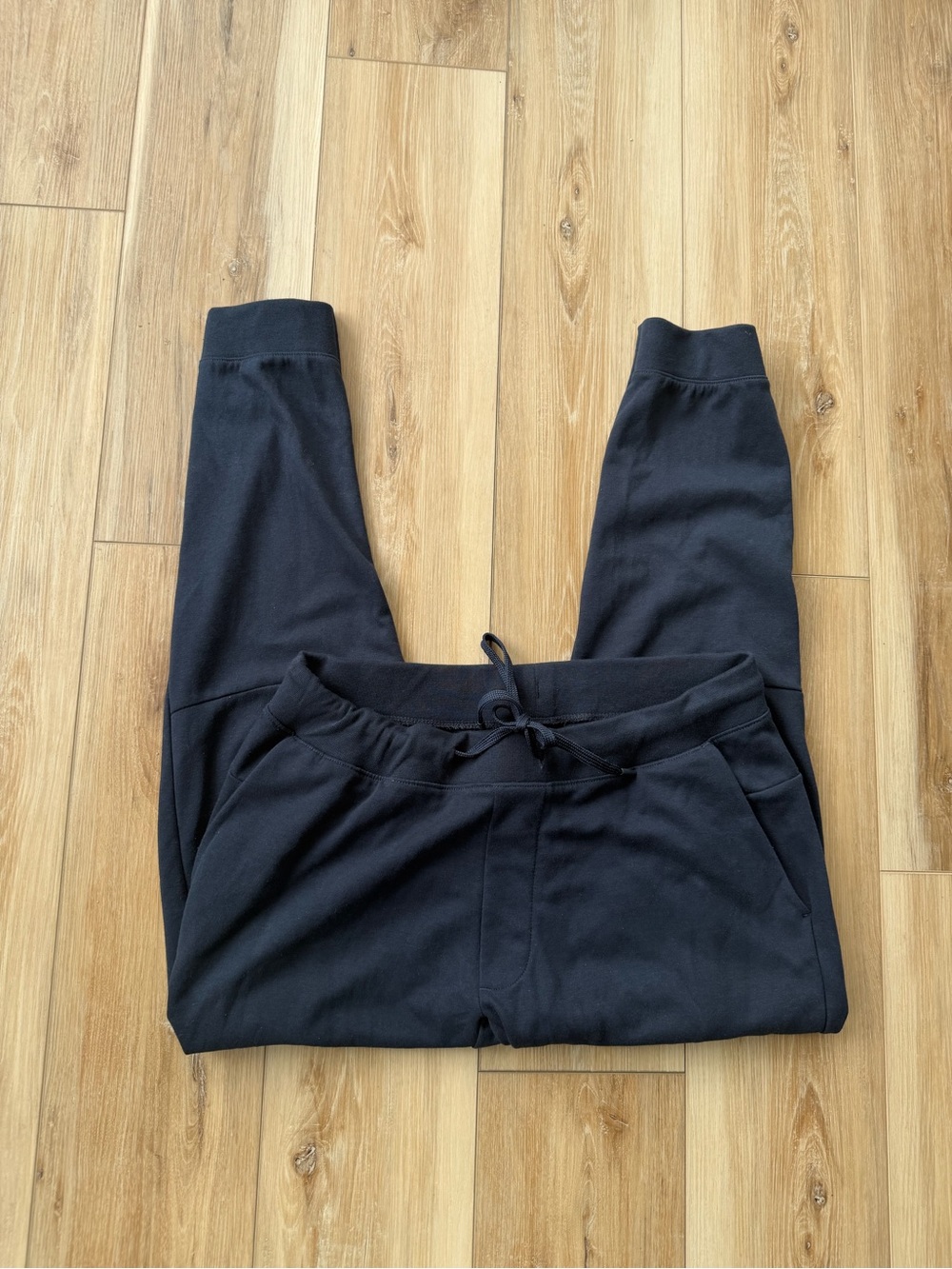 Men's Navy Jogger Pants with Drawstring Waist